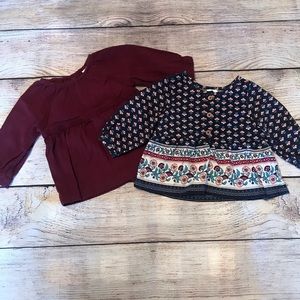 #11 Carters blouses. 2 pack!